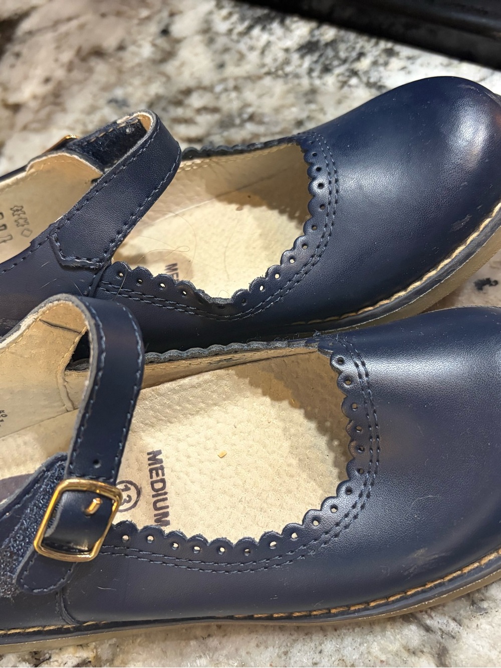 FootMates Navy Blue Girls Mary Jane Dress Shoes